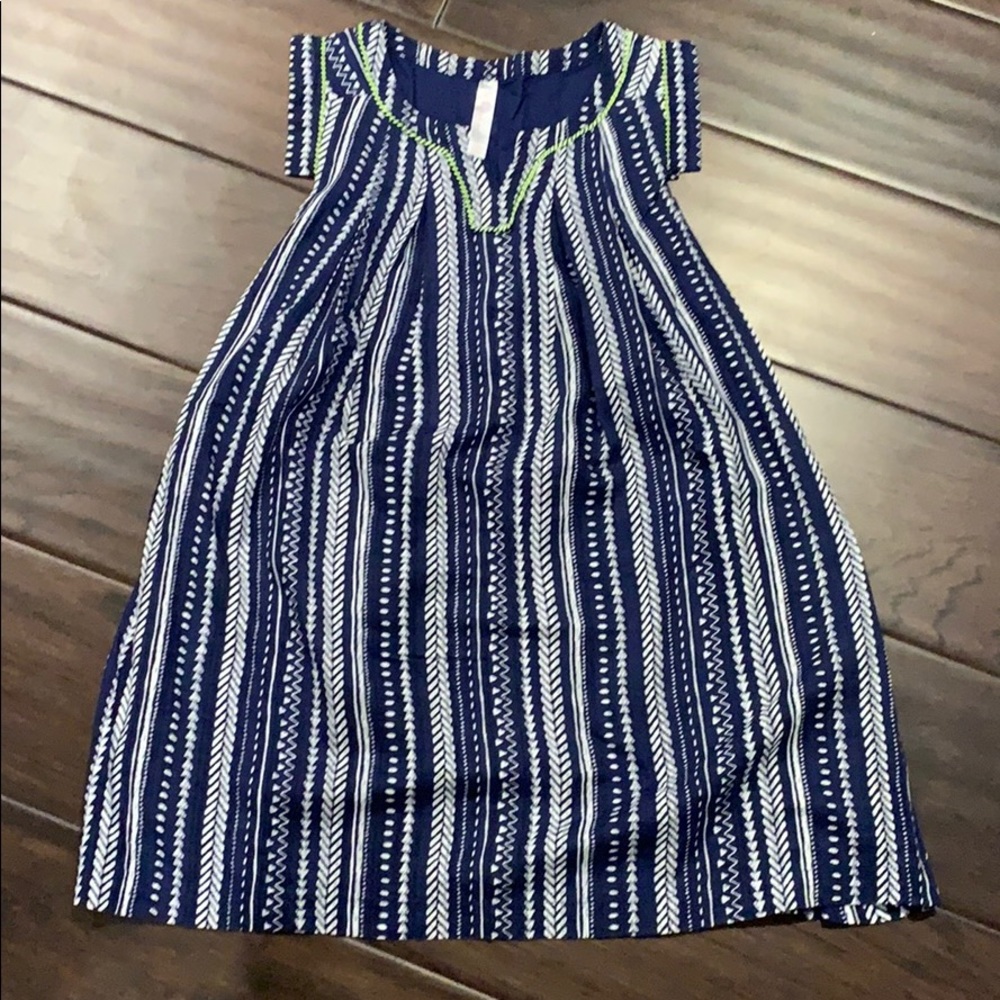 Cherokee Size Large 10/12 Navy White Dress Cute!